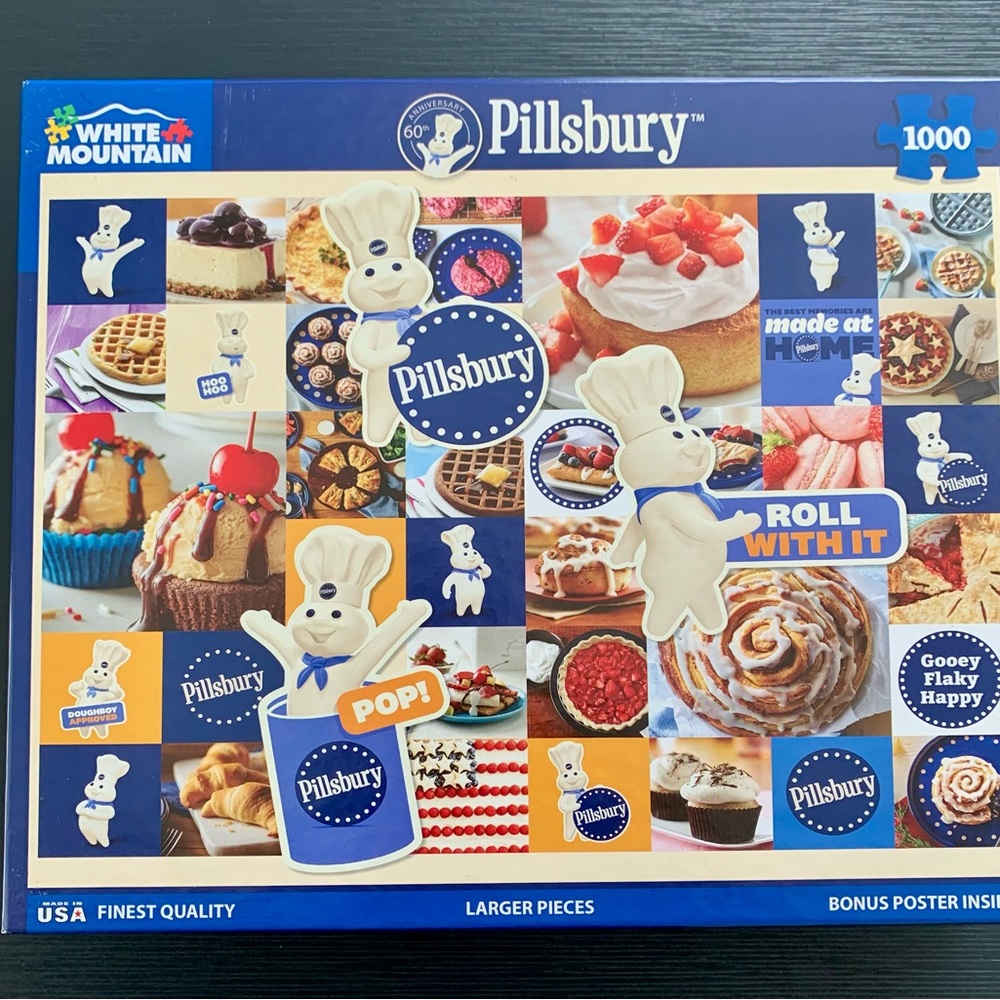 White Mountain Pillsbury Puzzle - Blue, White, Red Delight